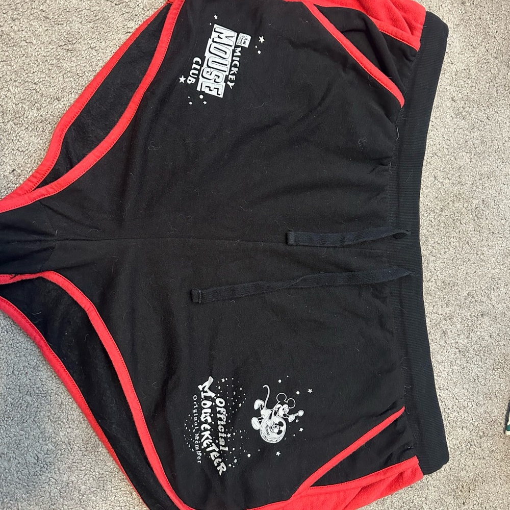 Disney Black and Red Mickey Mouse Pajama Shorts